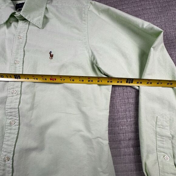 Vintage Polo Ralph Lauren Button Down Shirt Men M Green LS Y2K Classic Fit - Picture 3 of 9